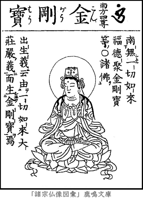 仏像,画像,金剛宝菩薩,十六大菩薩